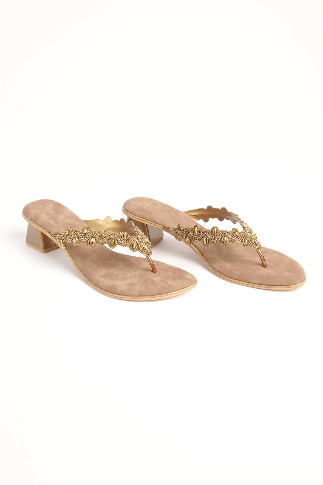 Embellished Block Heel Sandal
