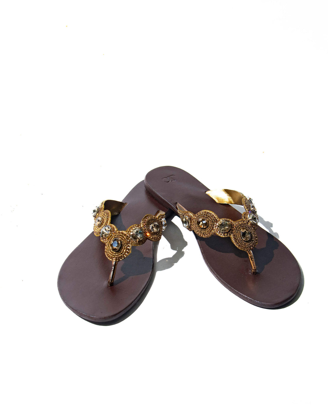 Beaded stone - Flat sandal