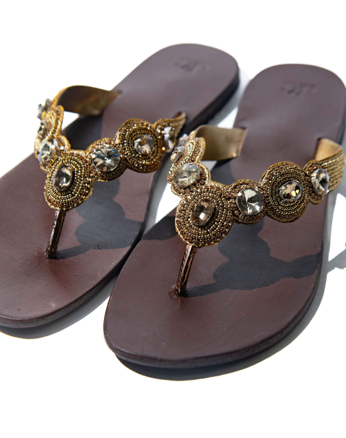 Beaded stone - Flat sandal