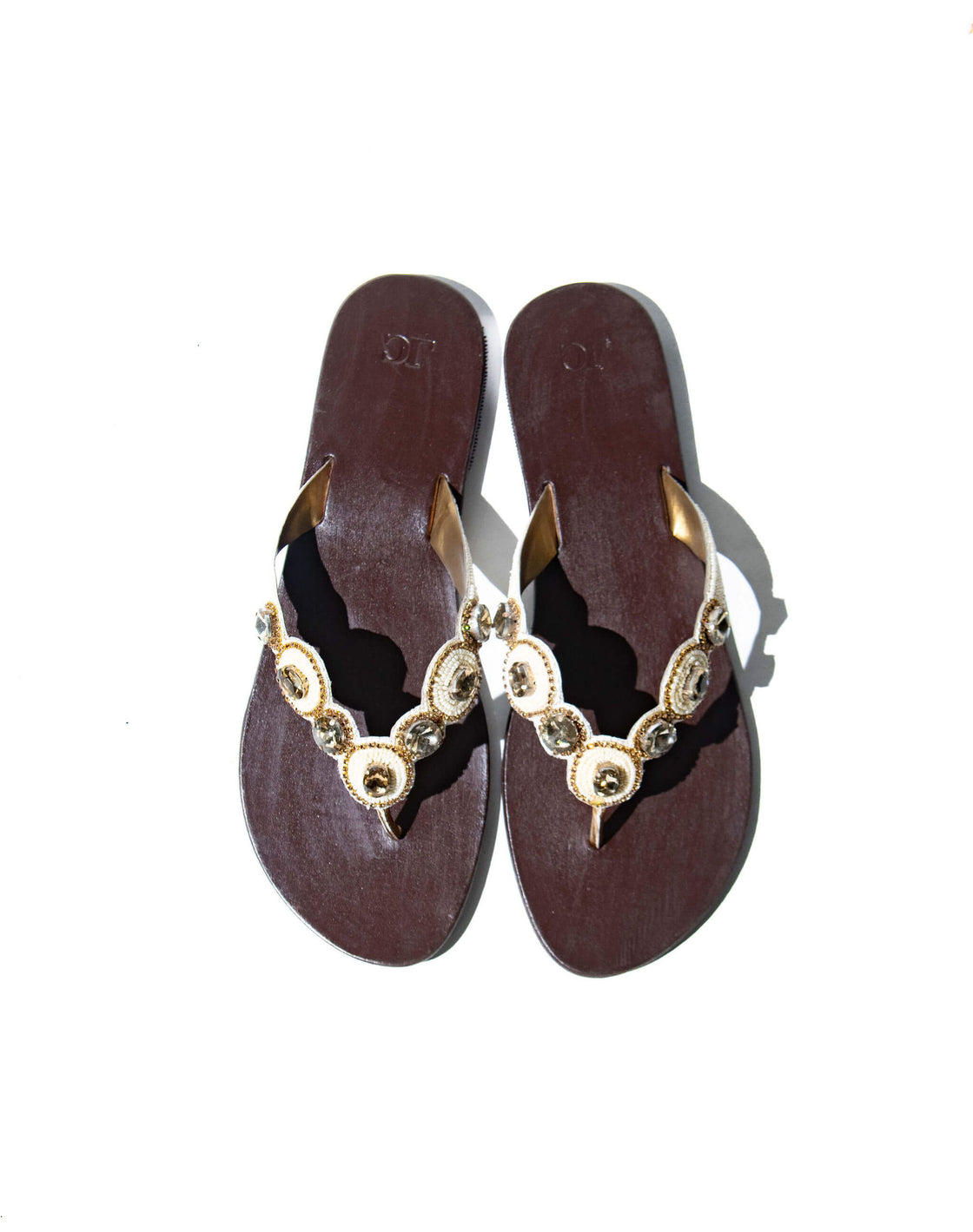 Beaded stone - Flat sandal