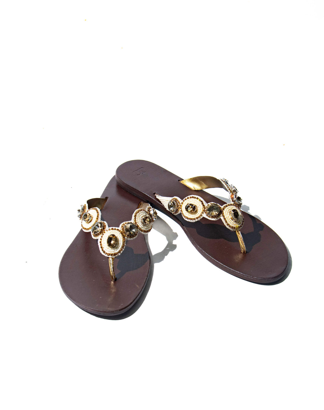 Beaded stone - Flat sandal