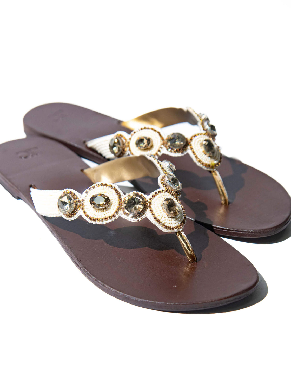 Beaded stone - Flat sandal