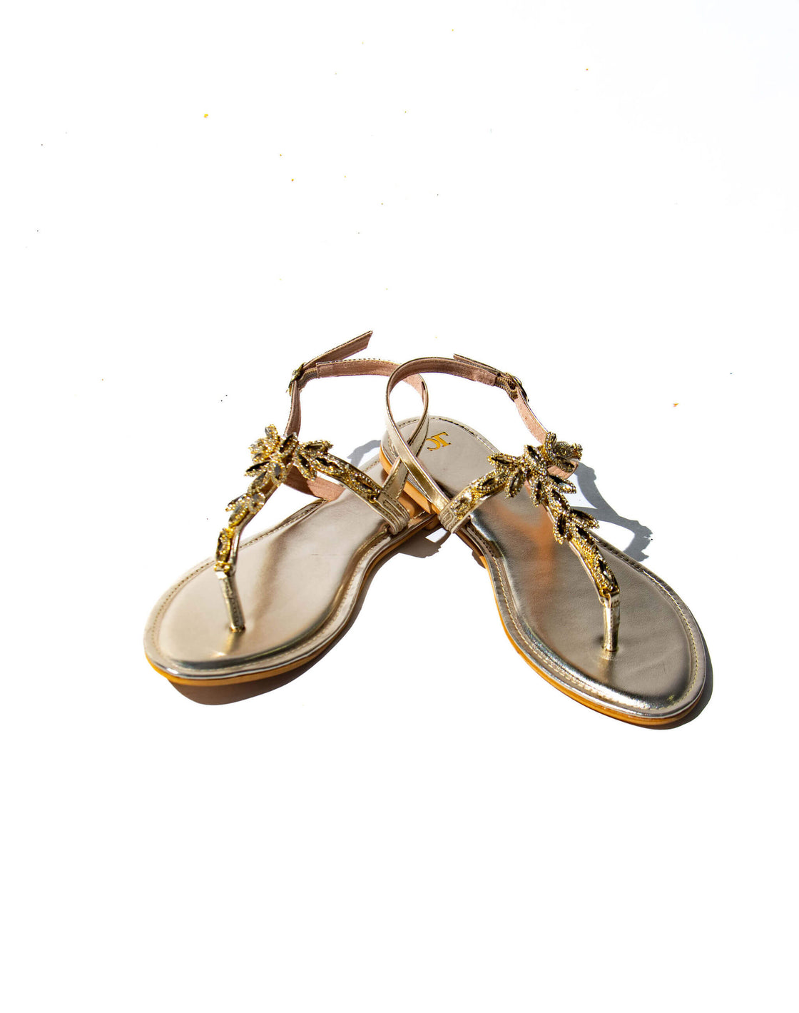 Oval stone - Flat sandal