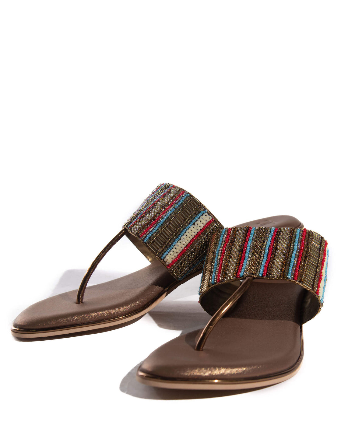 Kyla - Flat sandal - Beaded upper