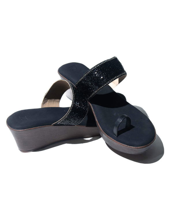 western leather wedges