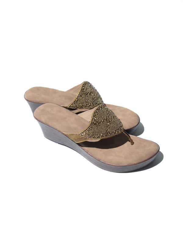 western leather wedges