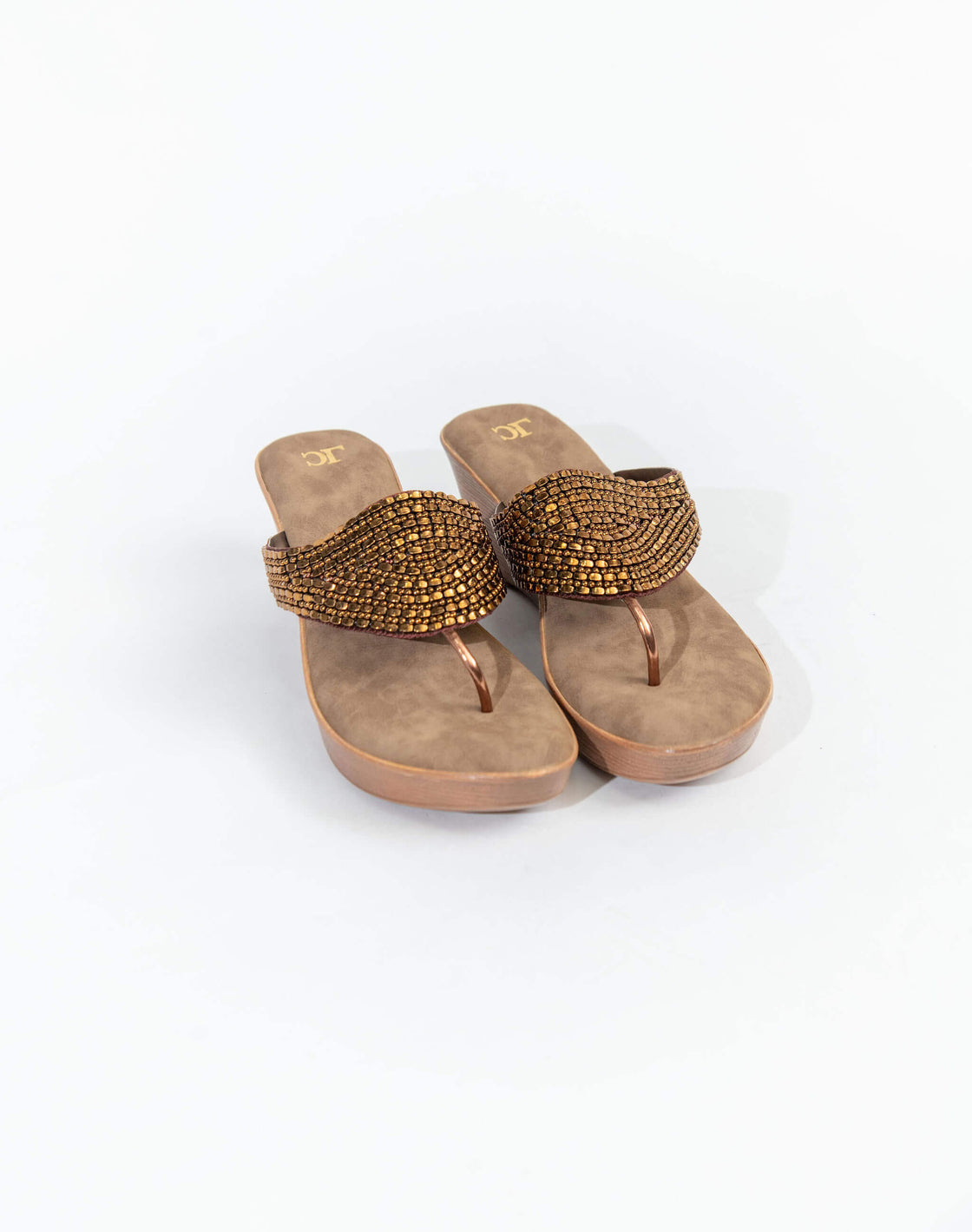 Embellished sandal - Mid wedge