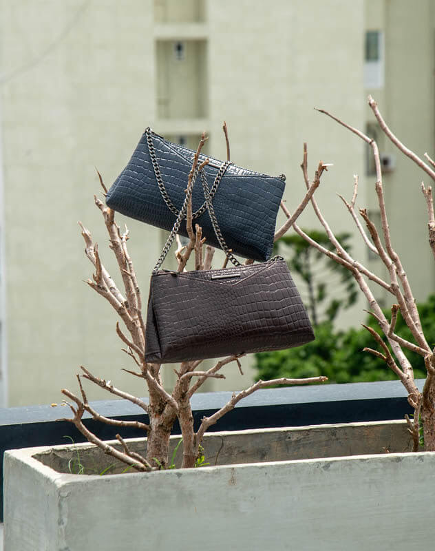 Croco clutch - chain