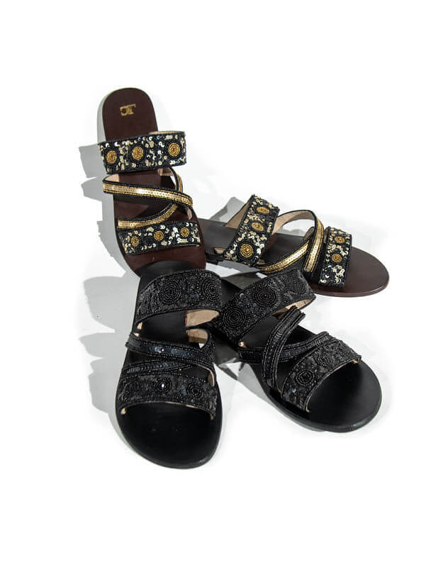 Shali - Flat sequined sandal