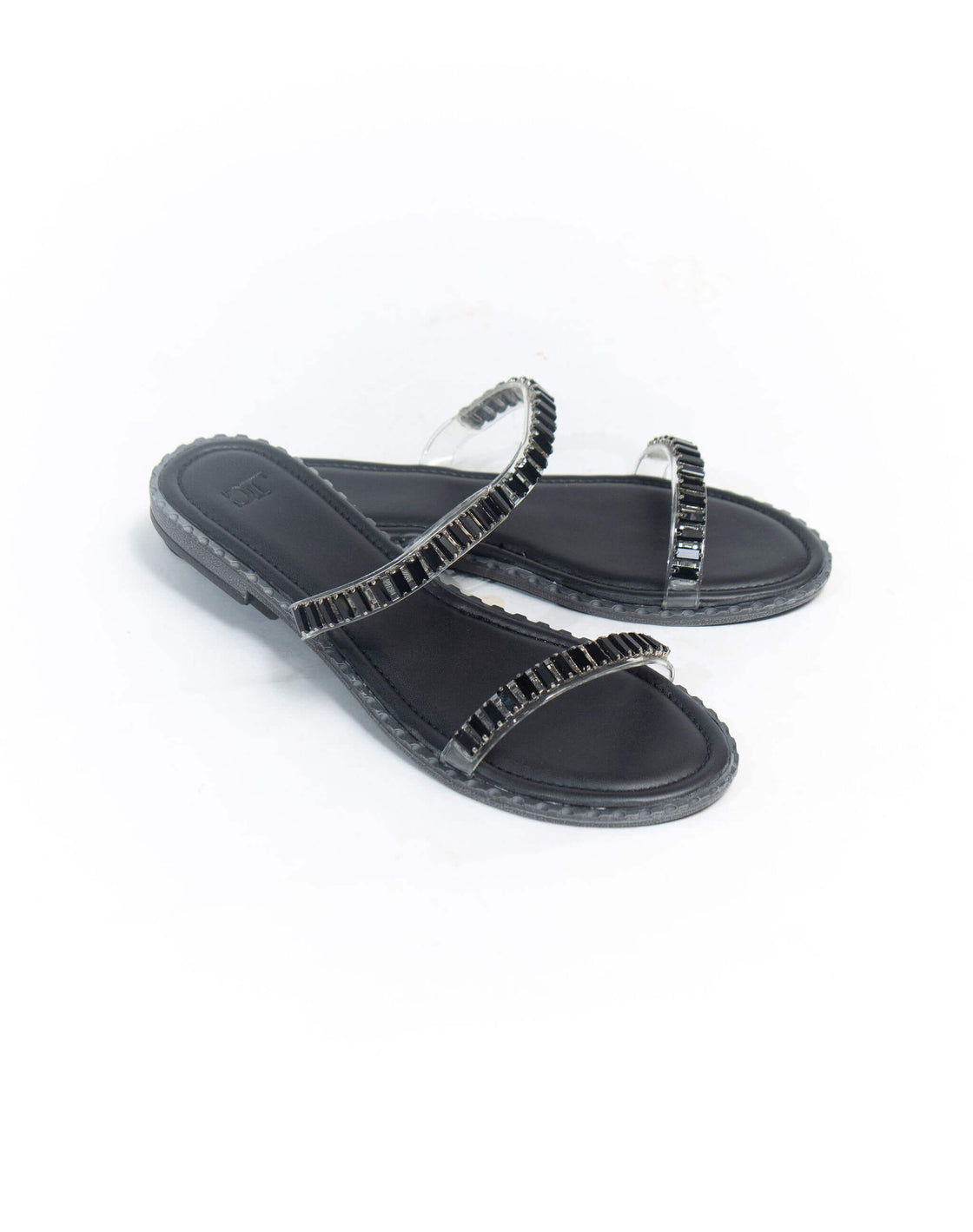 Flat Sandal - Two Line Diamond