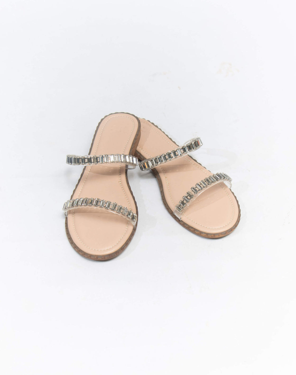 Flat Sandal - Two Line Diamond