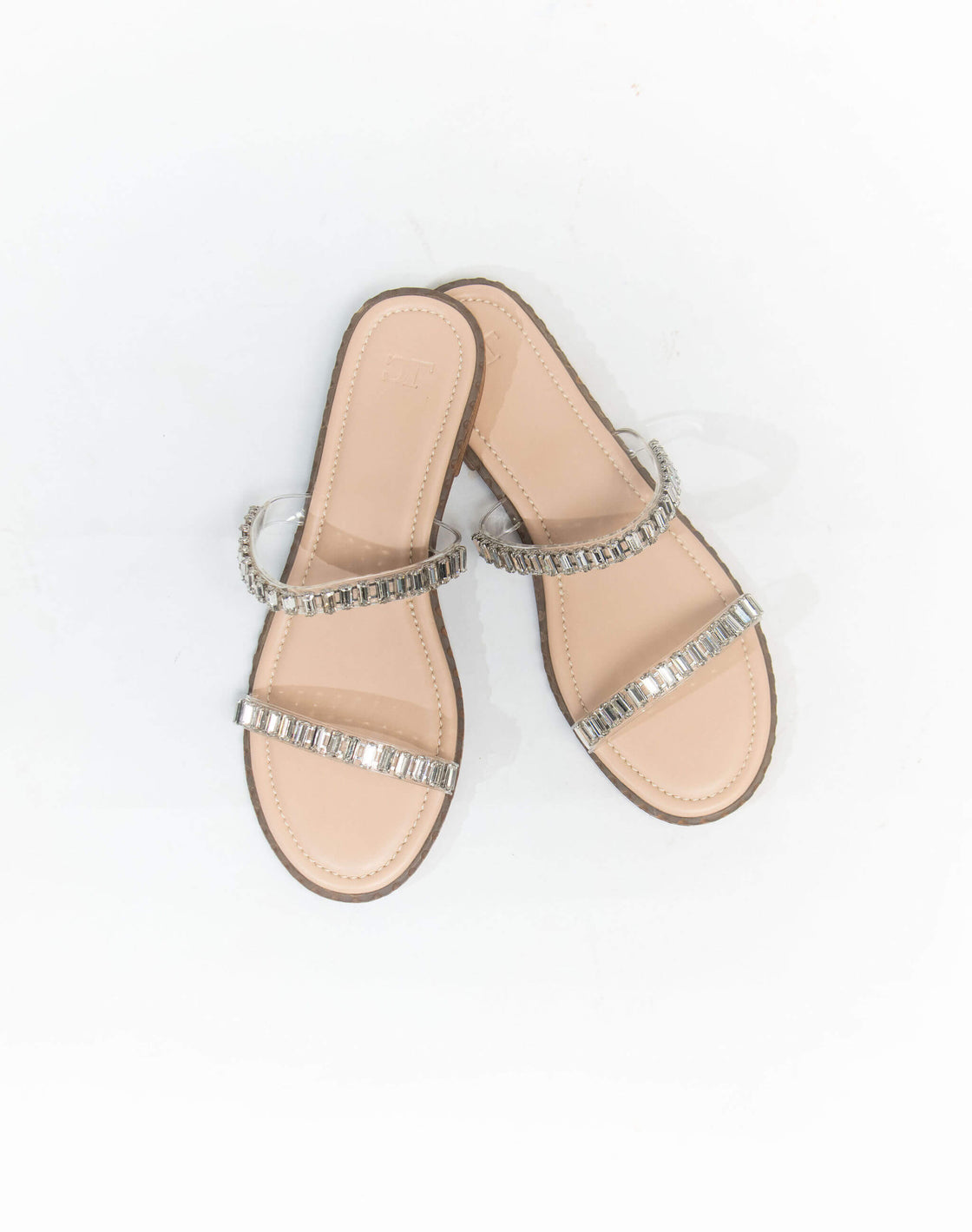 Flat Sandal - Two Line Diamond