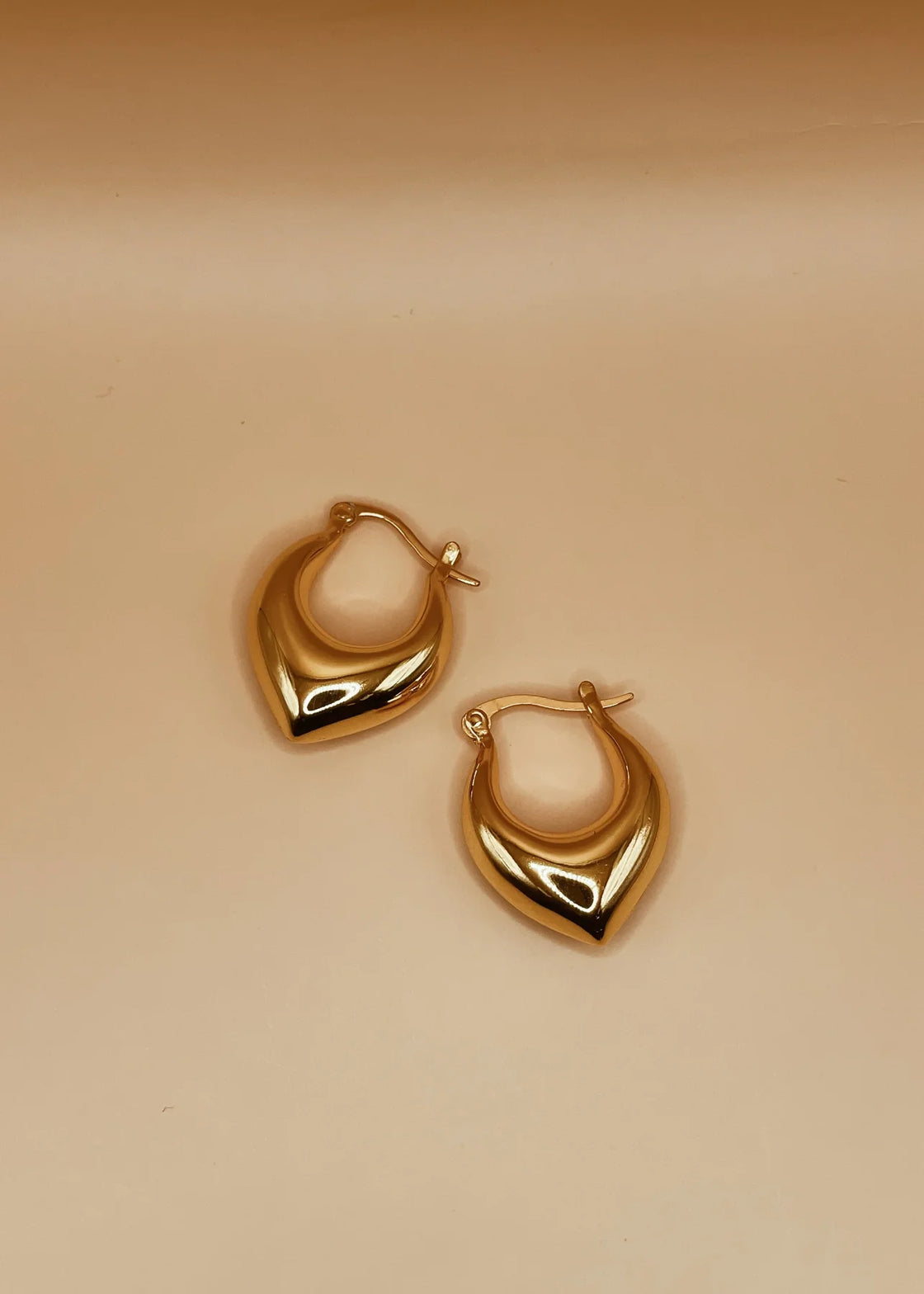 Small Fairuz Hoops in Gold Tone