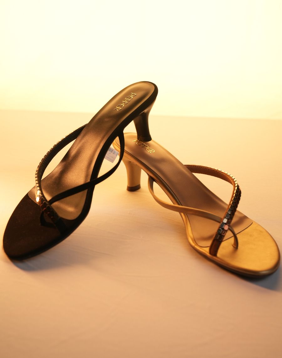 Kitten Heel - Cross Sequin