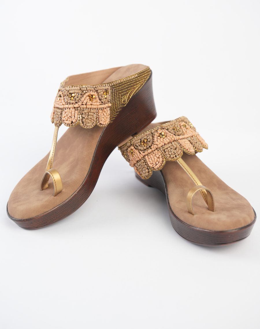 Midwedge Sandal - Sequin Toe Ring
