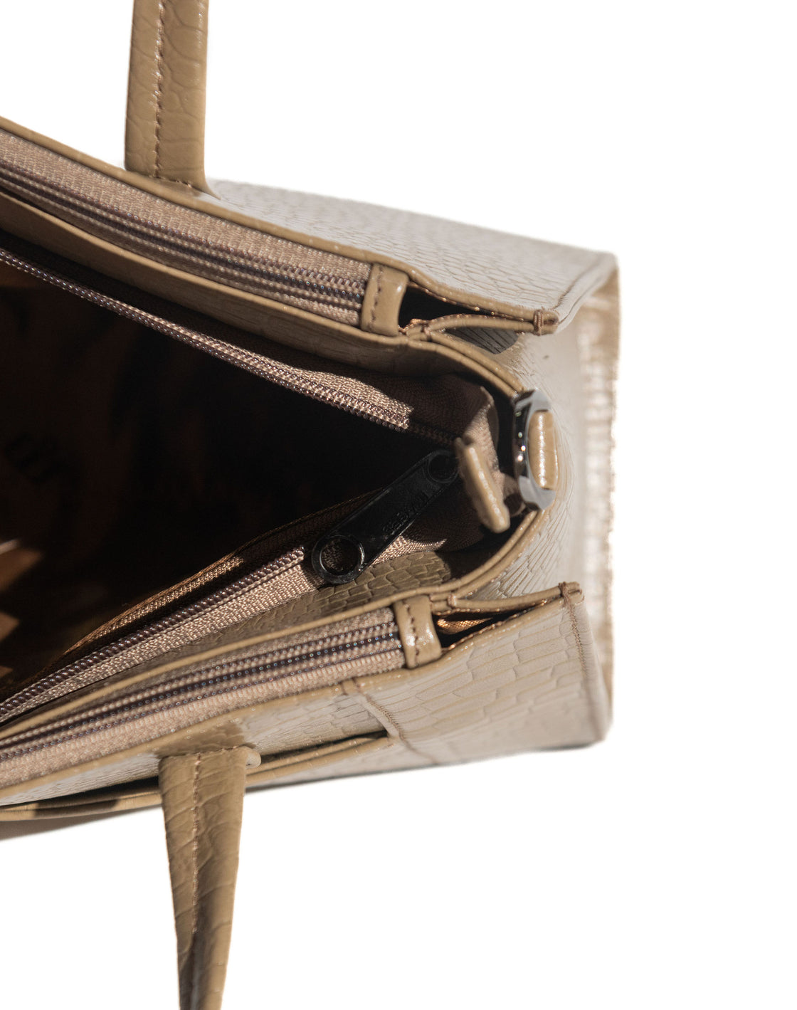 Croco print tote