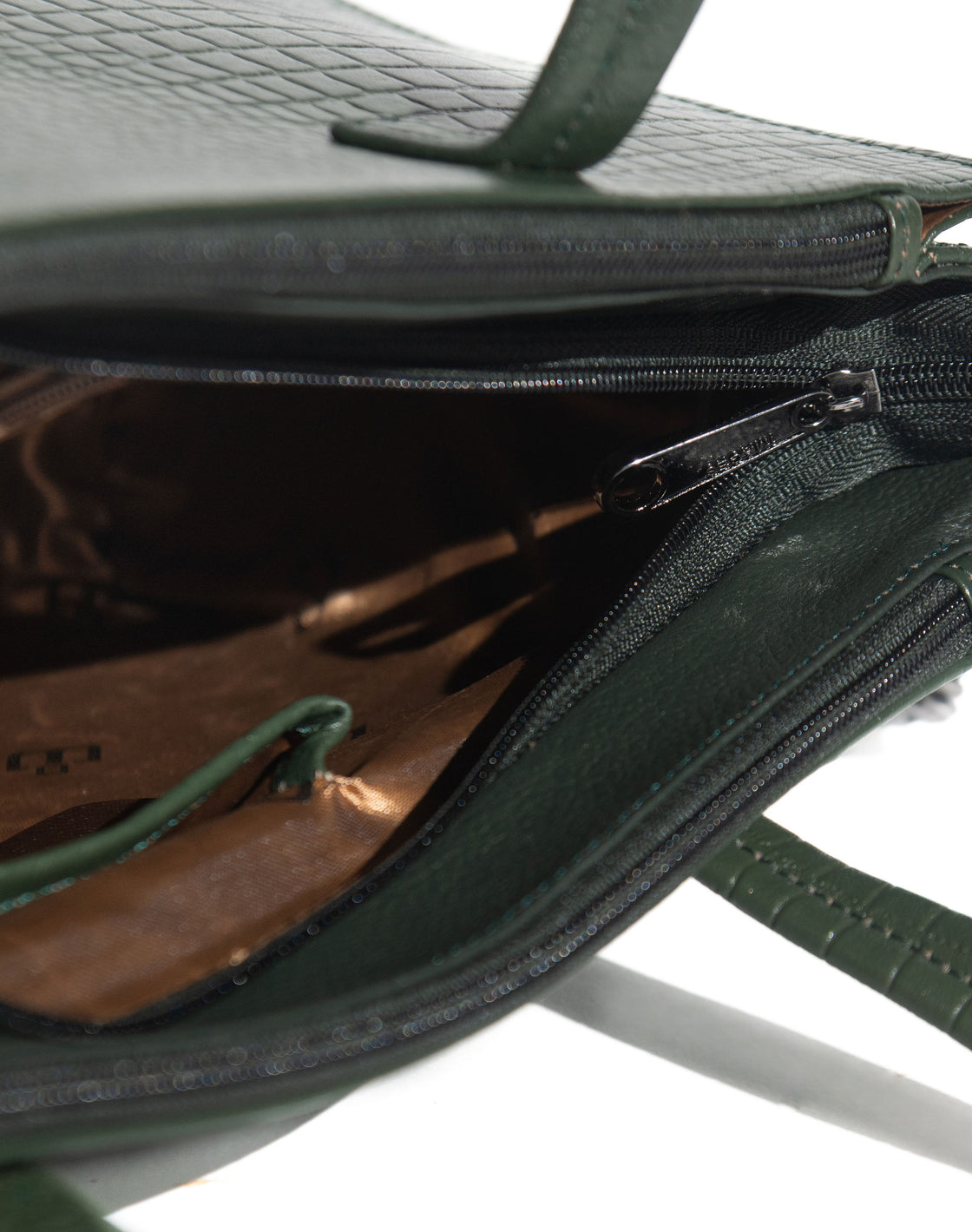 Croco print satchel