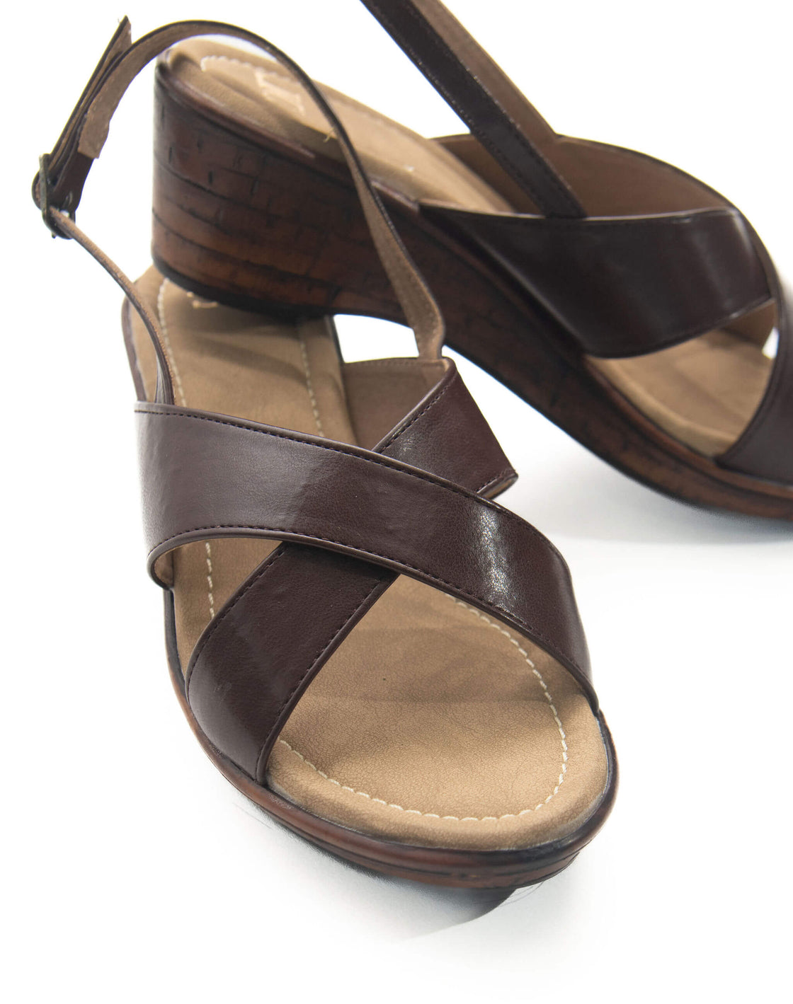 Sandal - Mid wedge back strap