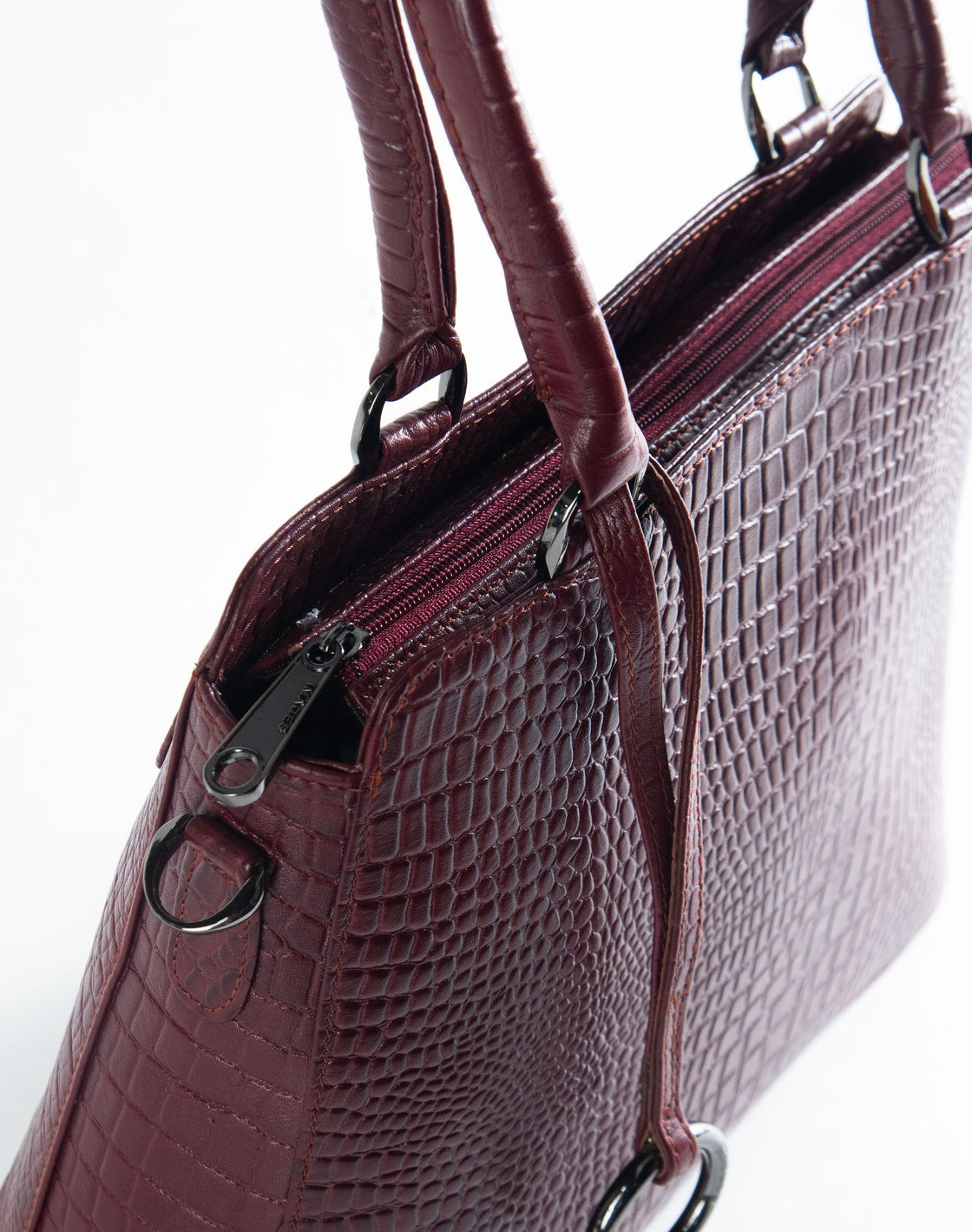 Square tote with long handle